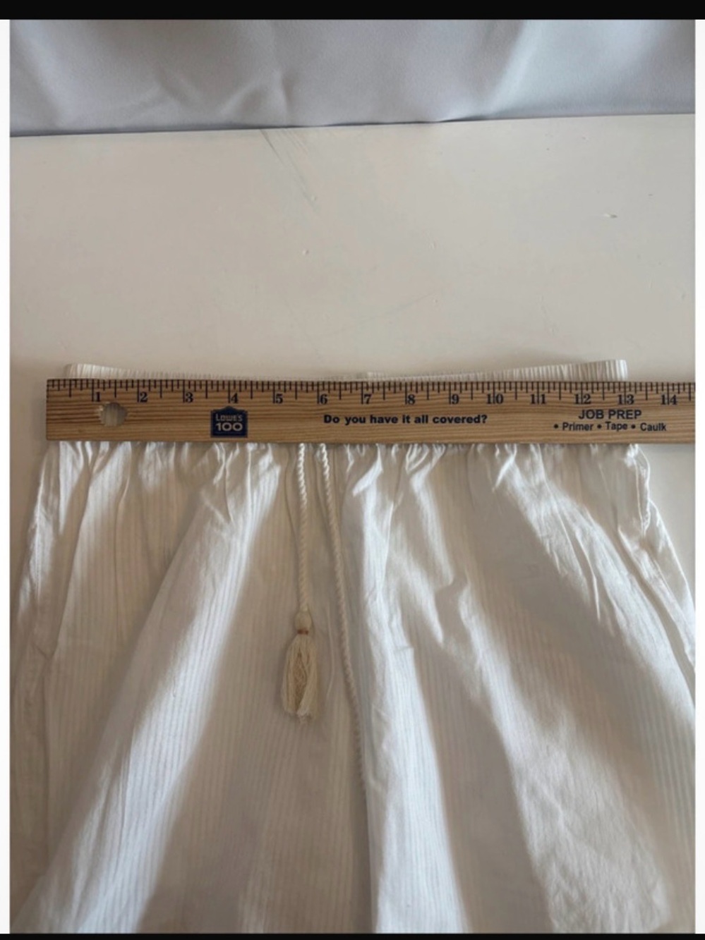 Gilligan O’Malley White Crochet Hem Drawstring 100% Cotton Pants XS - Picture 7 of 10